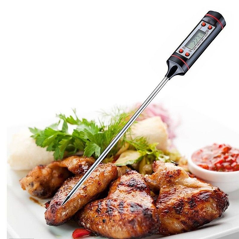 Termomentru digital alimentar, pentru bucatarie, preparate alimentare si bauturi, display, sonda otel inoxidabil, suport - imagine 10